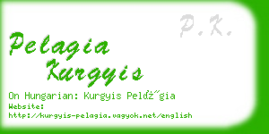 pelagia kurgyis business card
